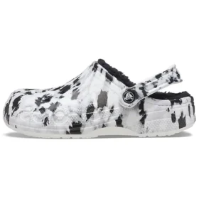 Baya Lined Clog Polar Astarlı Unisex Beyaz Gri Ev Terlikleri “Beyaz Gri”