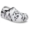 Baya Lined Clog Polar Astarlı Unisex Beyaz Gri Ev Terlikleri “Beyaz Gri”