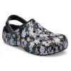Baya Lined Clog “Siyah Beyaz”