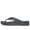 Baya Platform Glitter Flip Sandaletler “Siyah”