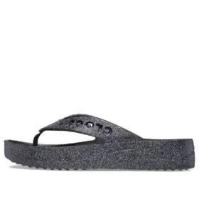 Baya Platform Glitter Flip Sandaletler “Siyah”