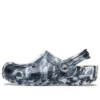 Beach Marbled Unisex Siyah Beyaz Sandaletler “Black White”