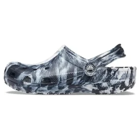 Beach Marbled Unisex Siyah Beyaz Sandaletler “Black White”