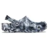 Beach Marbled Unisex Siyah Beyaz Sandaletler “Black White”