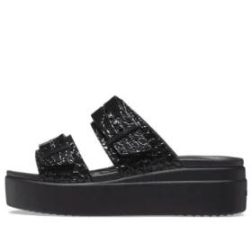 Brooklyn Croco Shine Buckle “Siyah”