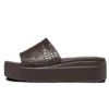 Brooklyn Croco Shine Slide Sandaletler “Espresso”
