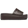Brooklyn Croco Shine Slide Sandaletler “Espresso”