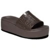 Brooklyn Croco Shine Slide Sandaletler “Espresso”