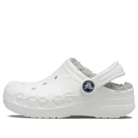 Classic Baya Lined Clog “Beyaz Gri”
