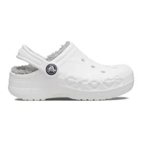 Classic Baya Lined Clog “Beyaz Gri”