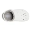 Classic Baya Lined Clog “Beyaz Gri”