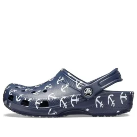 Classic Clog Baskılı Sandaletler Koyu Mavi