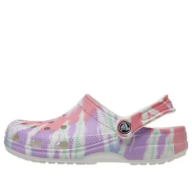 Classic Clog Desenli Crocs Düz Topuklu Spor Renkli Mavi Sandaletler