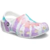Classic Clog Desenli Crocs Düz Topuklu Spor Renkli Mavi Sandaletler
