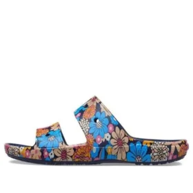 Classic Crocs Retro Çiçek Desenli Sandaletler “Blue Multi”