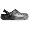 Classic Glitter Lined Clog “Siyah Gümüş”