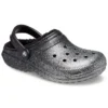 Classic Glitter Lined Clog “Siyah Gümüş”