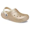 Classic Glitter Lined Clogs “Altın Beyaz”
