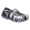 Classic Lined Clog Açık Hava Sandaletleri “Marbled Beyaz Siyah”