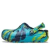 Classic Lined Marbled Clog “Mavi Tie-Dye”