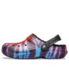Classic Tie-Dye Stay Warm Cozy Crocs Spor Ev Terlikleri Unisex Mor Kırmızı