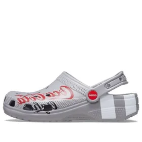Coca-Cola x Crocs Crossover Light X Açık Hava Düz Ayakkabı Günlük Spor Unisex Gri Sandaletler