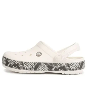 Crocband Yılan Desenli Sabolar “Beyaz Siyah”