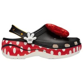 Crocs x Minnie Mouse Classic Platform Clog “Siyah Kırmızı Beyaz”