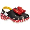 Crocs x Minnie Mouse Classic Platform Clog “Siyah Kırmızı Beyaz”