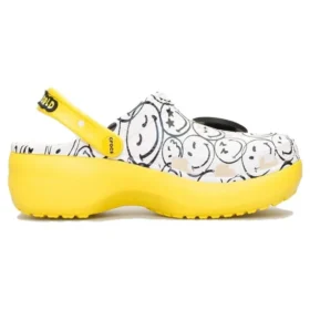 Crocs x Smiley World Charm Classic Platform Clog “Sarı Beyaz”