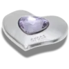 Gümüş ve Mor Smt Gem Heart Jibbitz Süsleri
