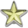 Gümüş ve Yeşil Smt Gem Star Jibbitz Süsleri