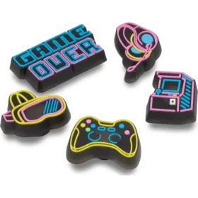 Işıklı Neon Gamer 5’li Paket Jibbitz Süsleri