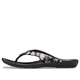 Kadee 2 Desenli Parmak Arası Terlikler “Floral Black”