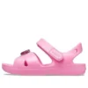 Klasik Çapraz Kayışlı Charm Sandaletler “Pembe”
