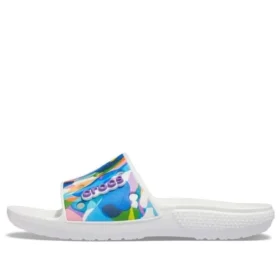 Klasik Bubble Block Terlikler “Beyaz Çok Renkli”