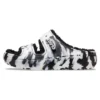 Klasik Cozzzy Marbled Desenli Sandaletler “Siyah Beyaz”