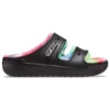Klasik Cozzzy Sprey Boyalı Sandaletler “Black Multi”