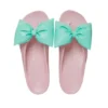 Klasik Platformlu Fiyonklu Parmak Arası Terlikler “Pink Teal”