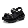 Mega Crush Pearl Ruffle Sandalet “Siyah”
