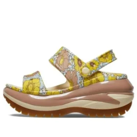 Mega Crush Retro Çiçek Desenli Sandaletler “Vanilya Mantar”