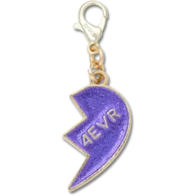 Mor Glitter Bff Charm Sağ Jibbitz Ayakkabı Süsü