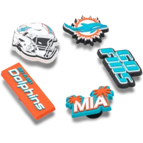 NFL Miami Dolphins 5’li Paket Jibbitz Ayakkabı Süsleri