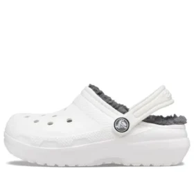 Çocuk Crocs Classic Clog spor sandaletleri “Beyaz Gri”