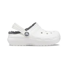 Çocuk Crocs Classic Clog spor sandaletleri “Beyaz Gri”