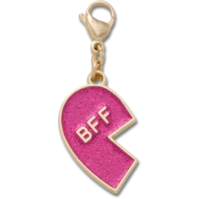 Pembe Glitter Bff Charm Sol Jibbitz Ayakkabı Süsü