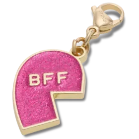 Pembe Glitter Bff Charm Sol Jibbitz Ayakkabı Süsü