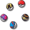 Poke Ball 5’li Paket Jibbitz Süsleri