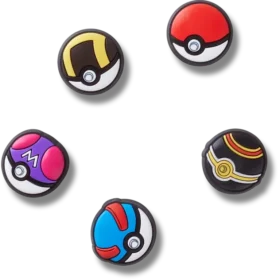 Poke Ball 5’li Paket Jibbitz Süsleri