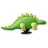 Pullu 3D Yeşil Dinozor Jibbitz Süsleri
